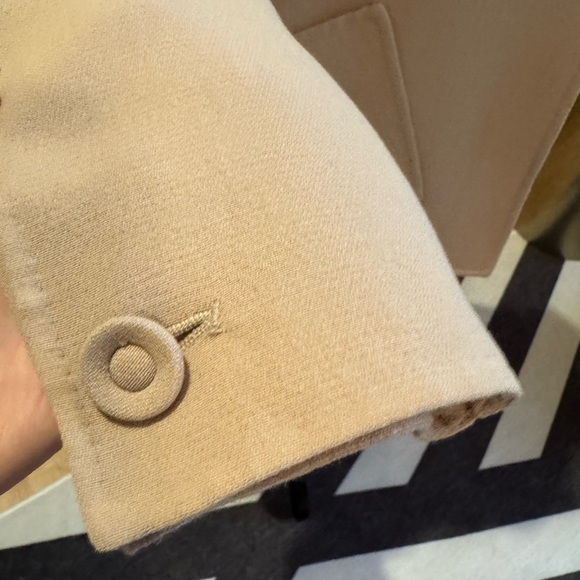 OSCAR DE LA RENTA Vintage Union Made 1980's Tan Dress & Jacket Set Size 8 - Picture 9 of 15